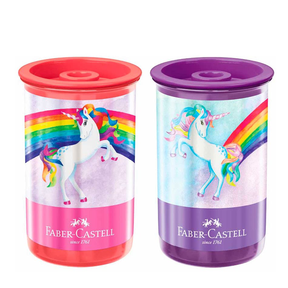 Apontador tubo com coletor Unicórnio SM/123UNIZF Faber-Castell