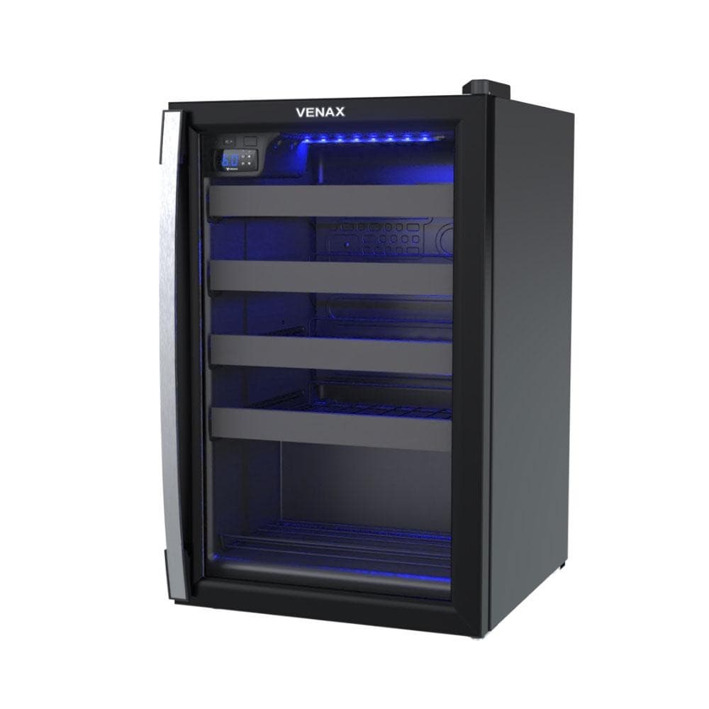 Adega de Vinhos Climatizada Piubella 82L 24 Garrafas Preto Fosco CAVE 100 - Venax 220V