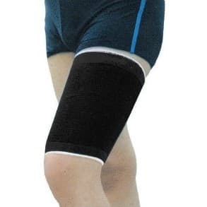 Kit com 2 Coxais Coxal Protetores para Joelho e Pernas Ajustáveis para Esportes Azul Preto