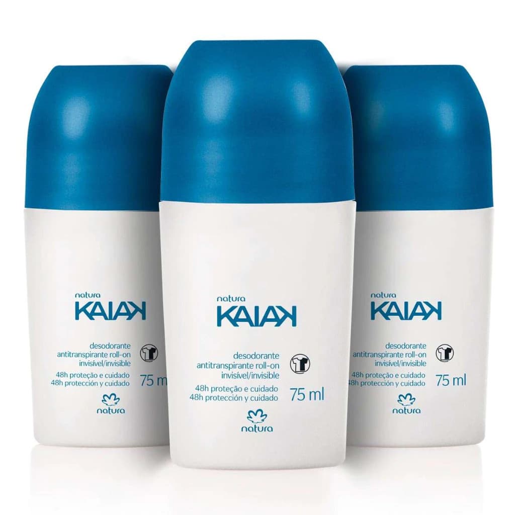 3 Desodorante Antitranspirante Roll-On Kaiak Masculino