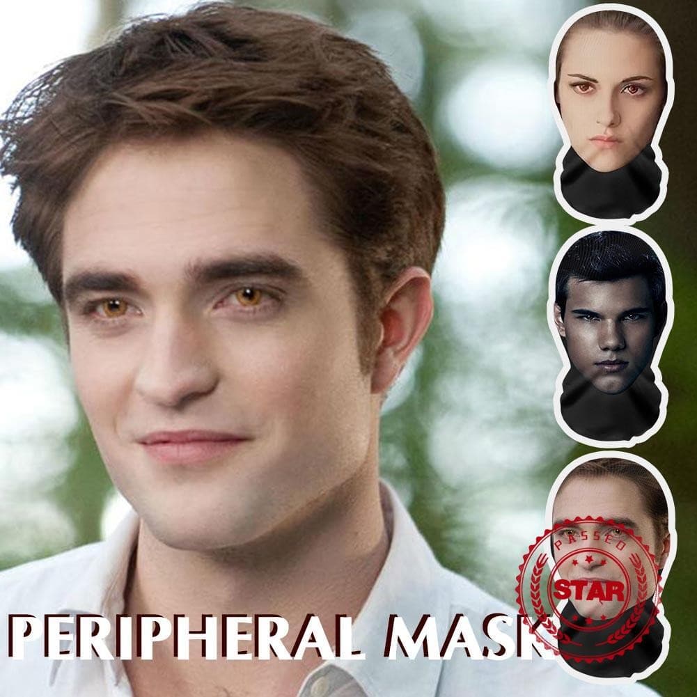 Máscara De Expressão Facial Engraçada Com Padrão Crepúsculo , Adequada Para Homens E Mulheres , Malha Confortável T5