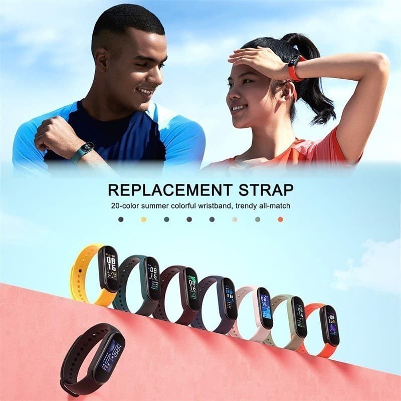 Pulseira de Silicone compativel para Xiaomi mi band 3 4 5 6 7 DK store DK store
