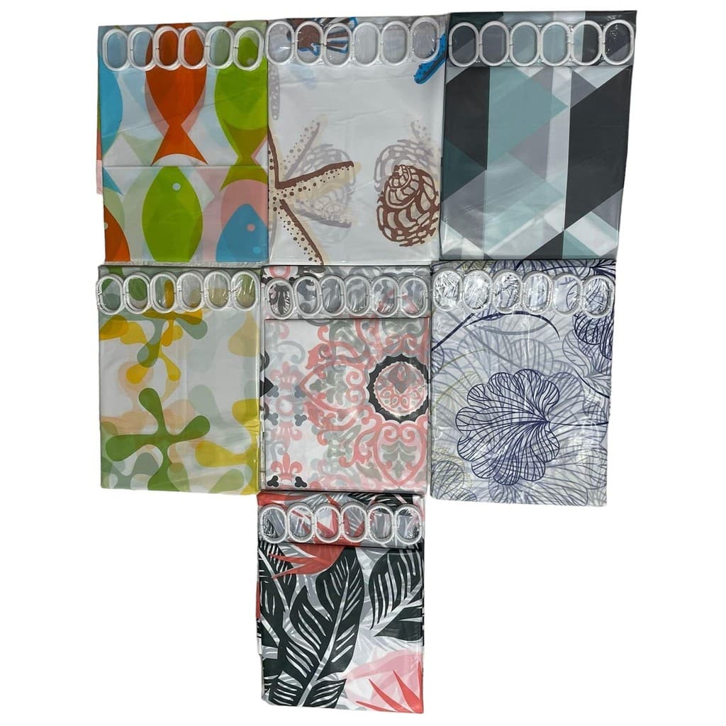 Cortina Para Box De Plástico C/ Gancho 180cm x 180cm