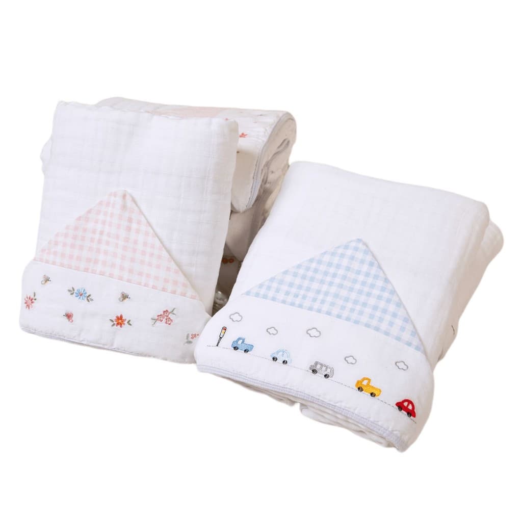 Toalha de Banho Bebê Soft 100% Algodão 3 camadas de fralda c/capuz 90X75CM Bordado