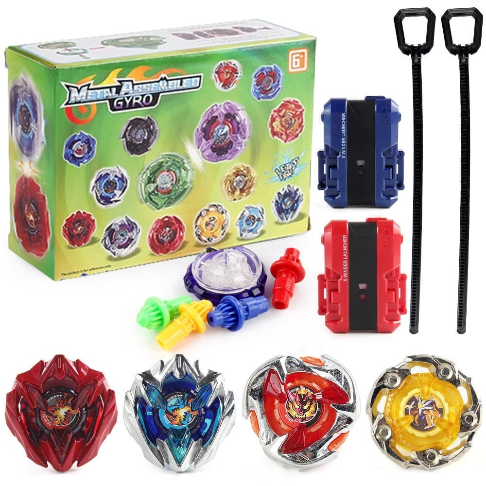 BX168-A13 4 Pcs UX-01-02-03 UX00 Série Spinning Tops Burst Set Com Lançador De Brinquedos Para Crianças Presente