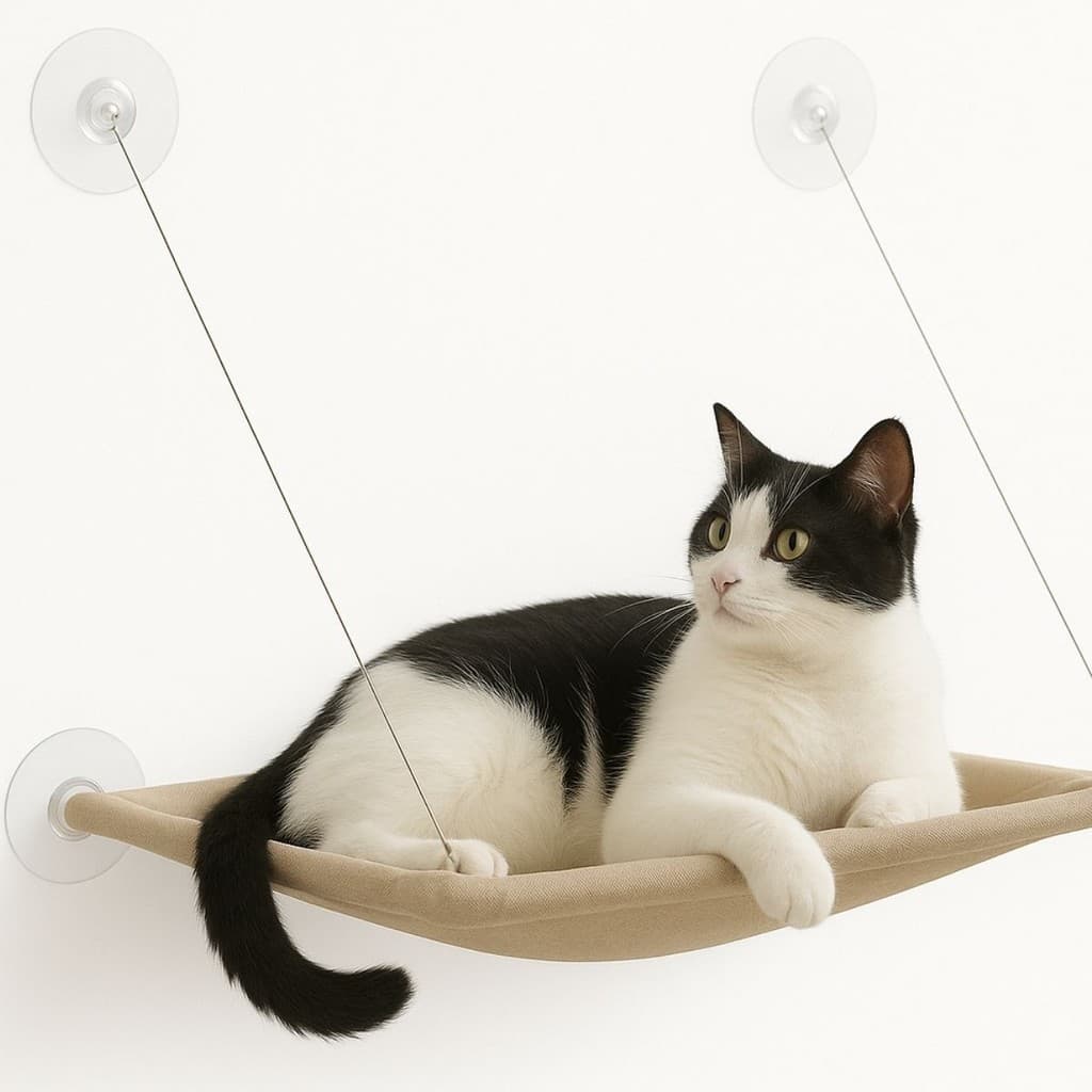 Cama para Gato Pet Caminha Suspensa com Ventosa Cola na Parede até 15kg Grande
