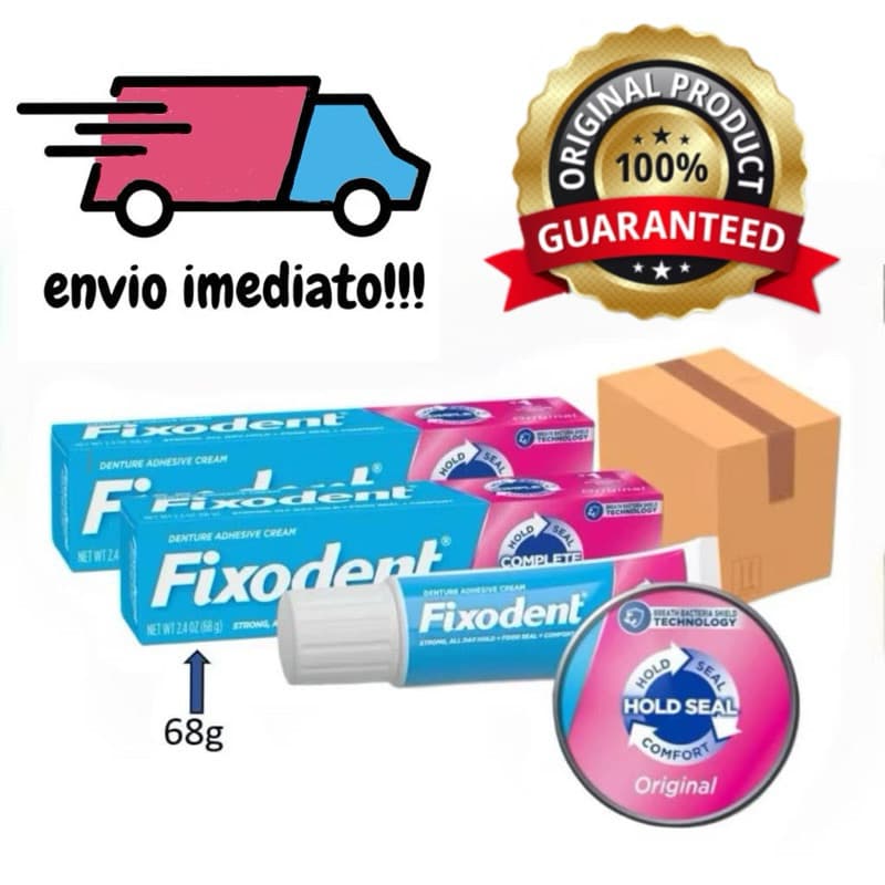 1 Fixodent Original 68g（1 turbo） 100% Original Fixador De Prótese Em Gel Sem Glúten