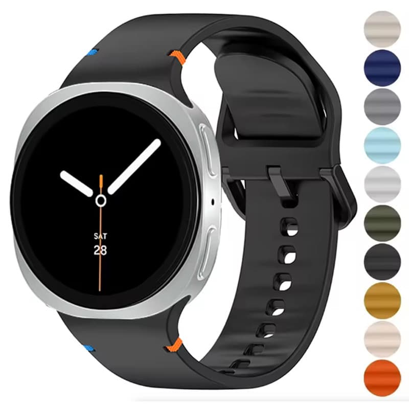 Pulseira De Silicone Para Samsung Galaxy Watch 8 44mm 40mm Esporte Correa Clássico 46mm Banda