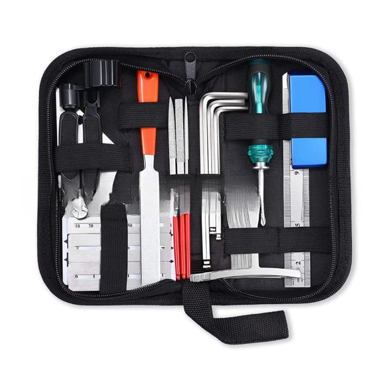 （Oferta por tempo limitado）Conjunto de ferramentas de reparo de guitarra 25 em 1