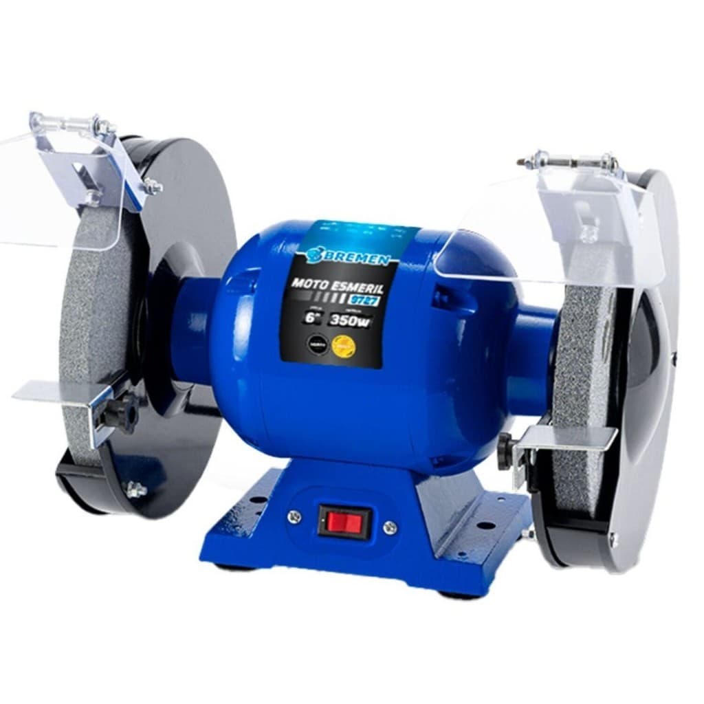 Moto Esmeril de Bancada 6' 350W Bivolt Modelo 9727 Para Afiar e Desbastar com Precisão - Bremen