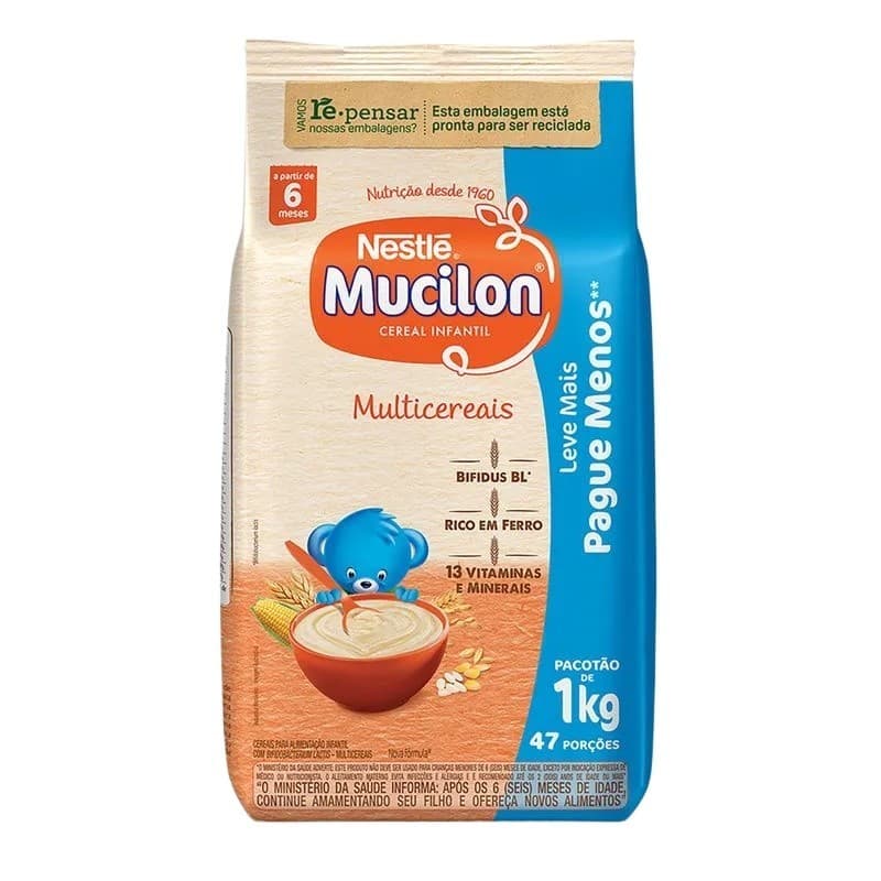 Mucilon Sachê 1kg Multicereais Cereal infantil