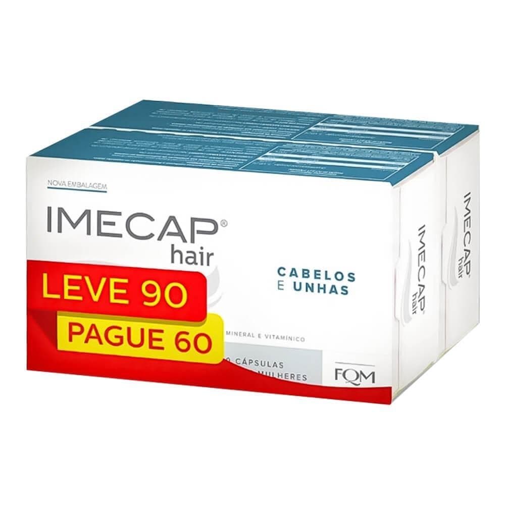 Kit Imecap Hair Cabelos E Unhas Pague 60 E Leve 90 Capsulas