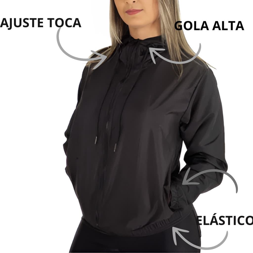 Jaqueta Corta Vento Feminina Leve Secagem Rápida Material Premium Confortável Frio Inverno Corrida
