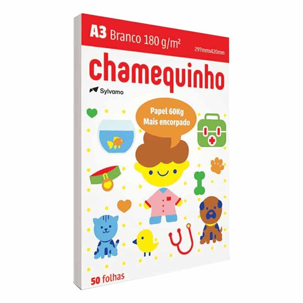 Papel Chamequinho A3 Branco 180g/m² Chamex - 50FL