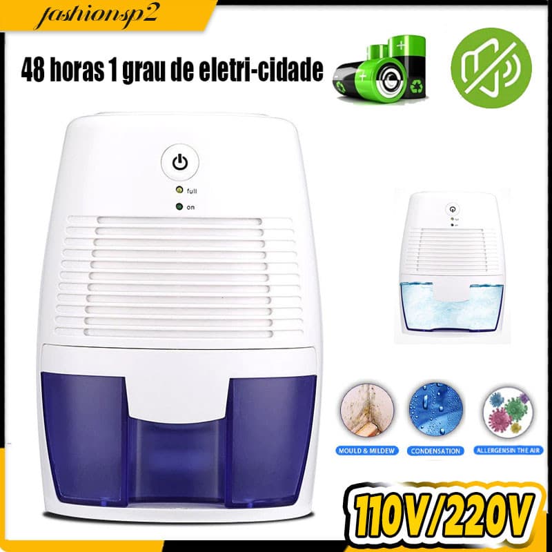 Mini Desumidificador de Ar Elétrico 110v/220v Antimofo
