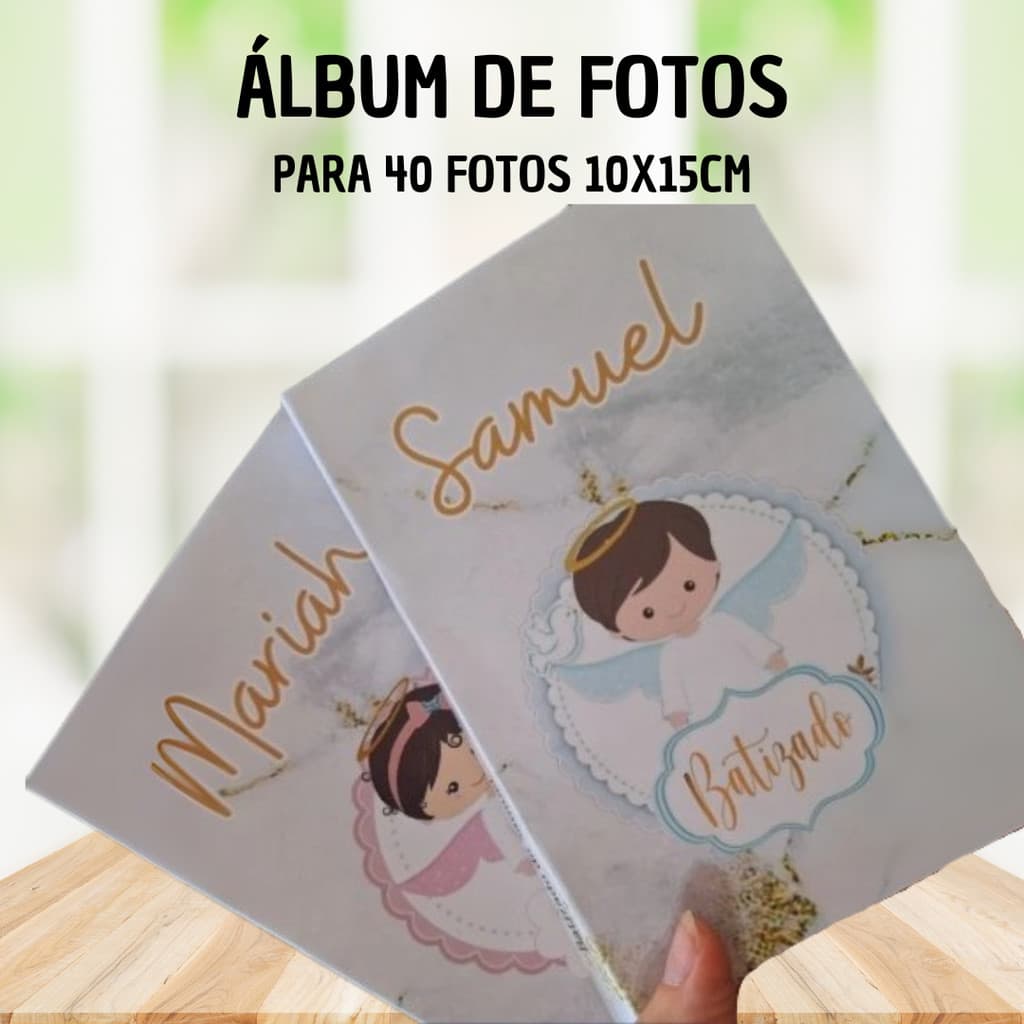 Álbum de Fotos com nome Batizado