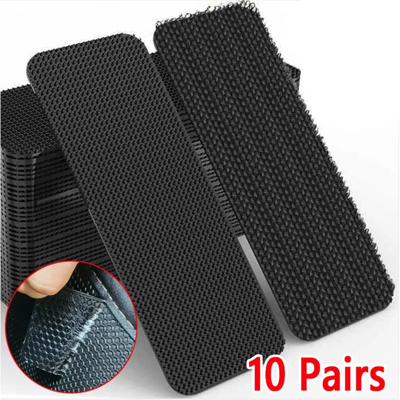 10 Pares Fita Adesiva Fixa Auto-Forte Dupla Face Para Piso De Carro Adesivos De Fixação De Tapetes Home Fitas Antiderrapantes