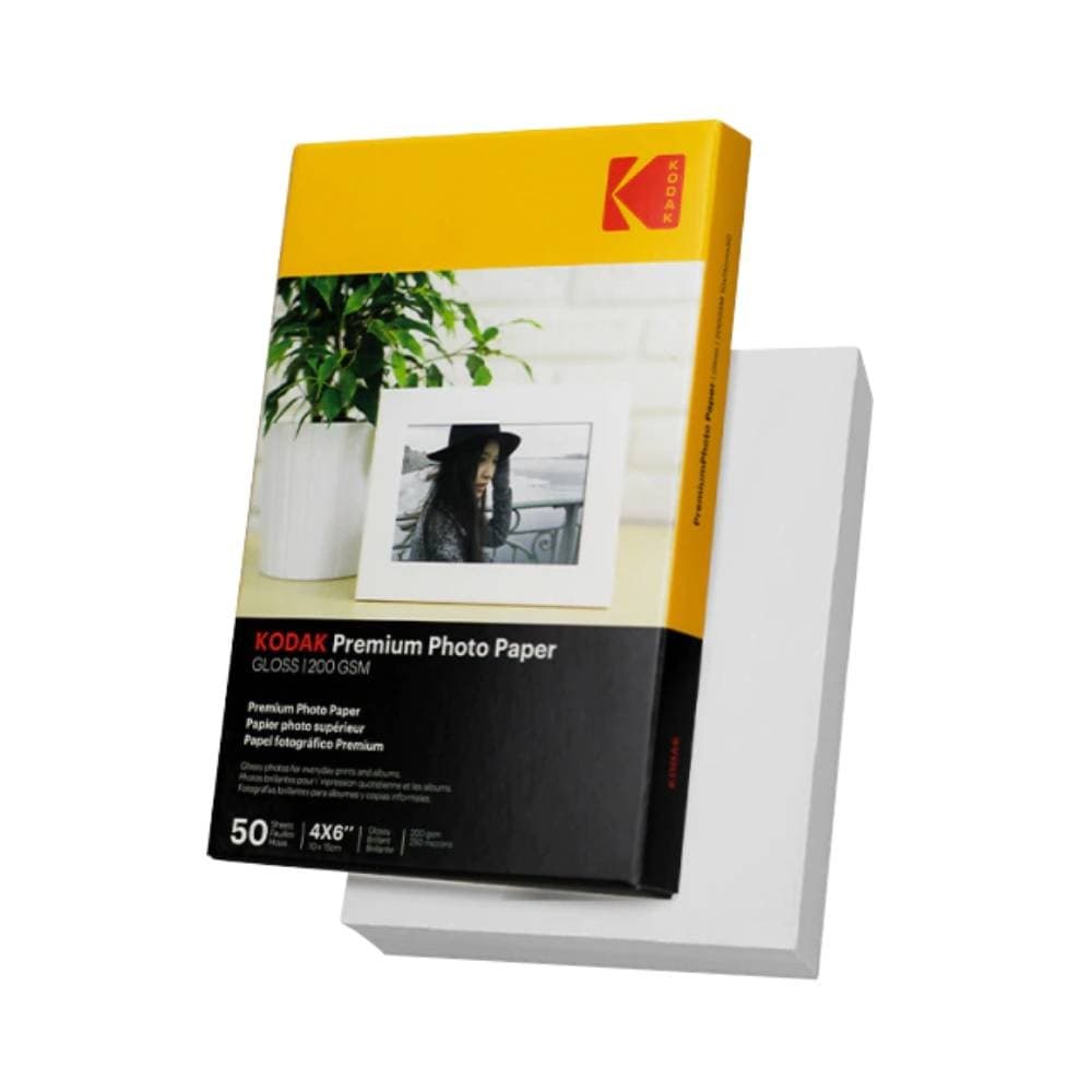 Papel Fotográfico Kodak Premium 200g Glossy 10x15 50 Folhas - CGP200 / 481151