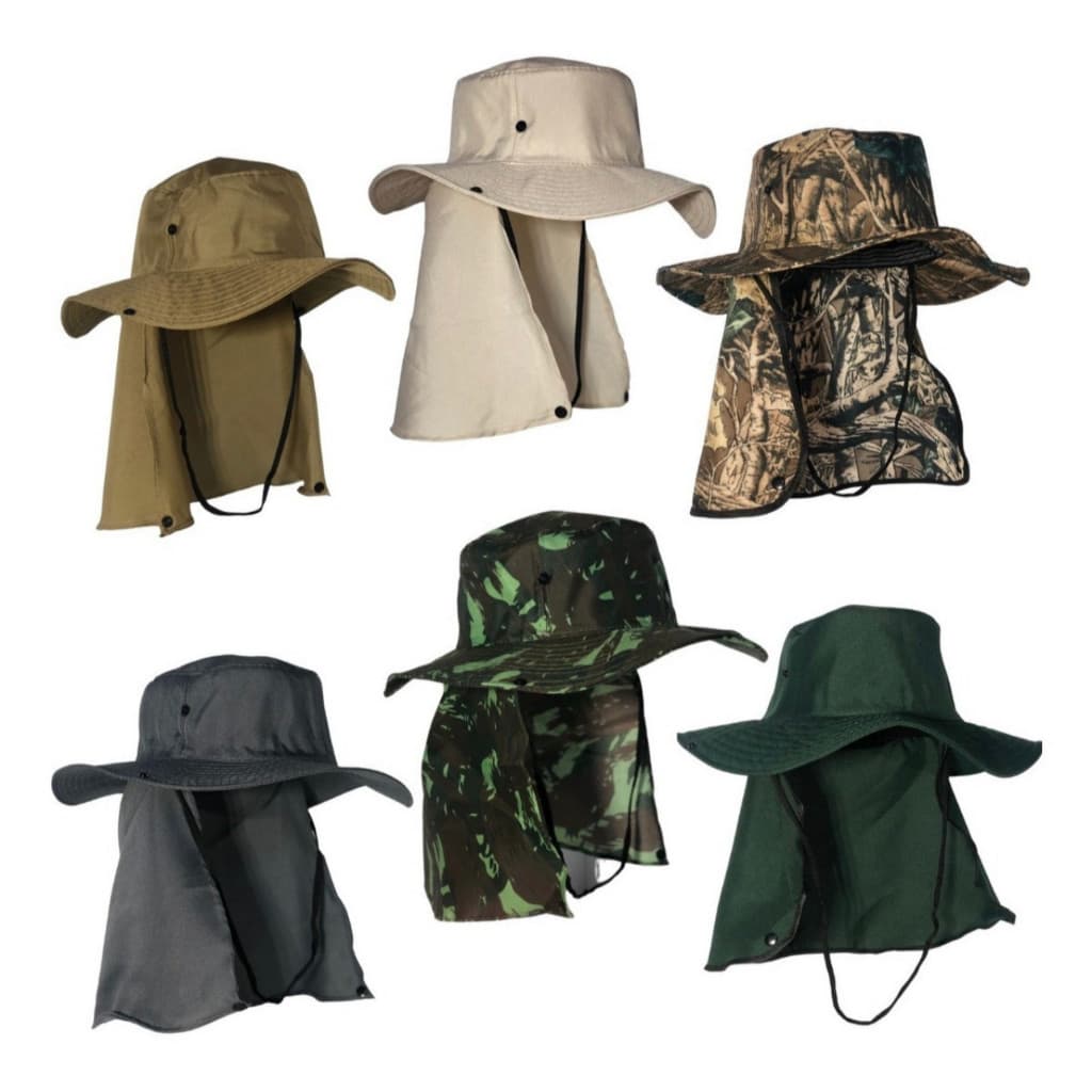 Chapéu Pescador Australiano Boné Pesca Proteção Pescoço Sol Chapéu Pescador Camping Australiano