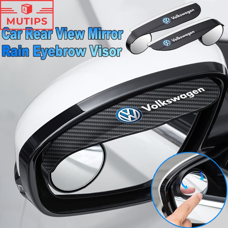 2 Pçs/Set Volkswagen Espelho Retrovisor Do Carro Chuva Sobrancelha Viseira Ponto Cego Capa De Para Golf Jetta Passat Tig
