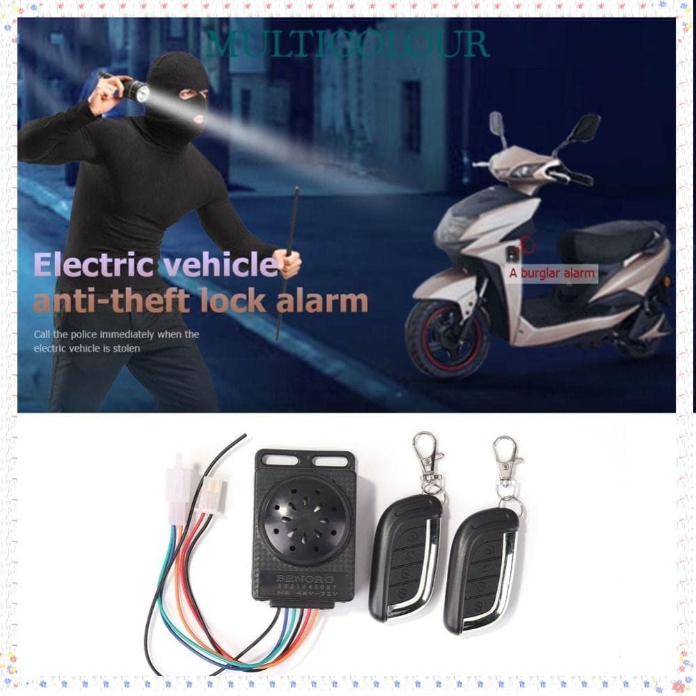 MULTICOLOUR Dispositivo De Alarme Para Motocicletas Kit Útil De Controle Remoto Anti-Roubo Sem Fio