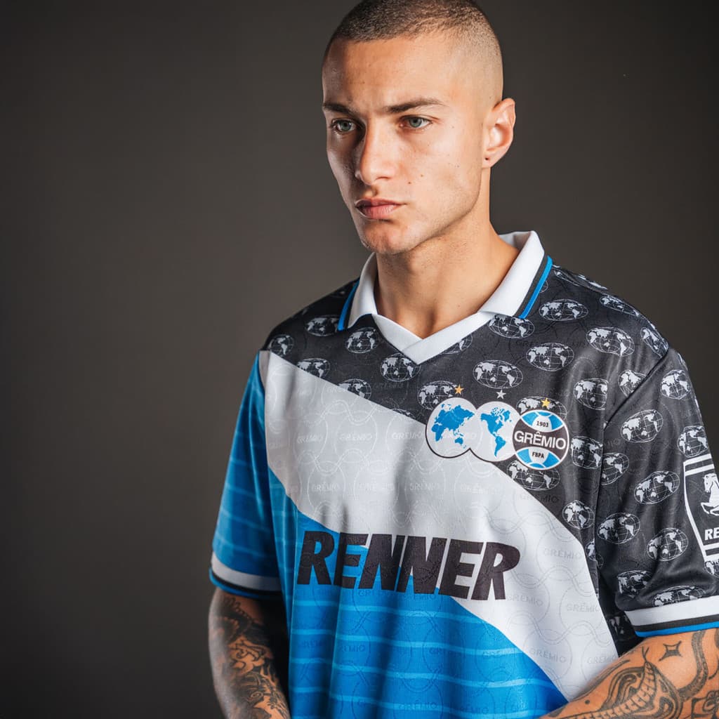 Camisa Grêmio Retrô Negresco Masculina Oficial