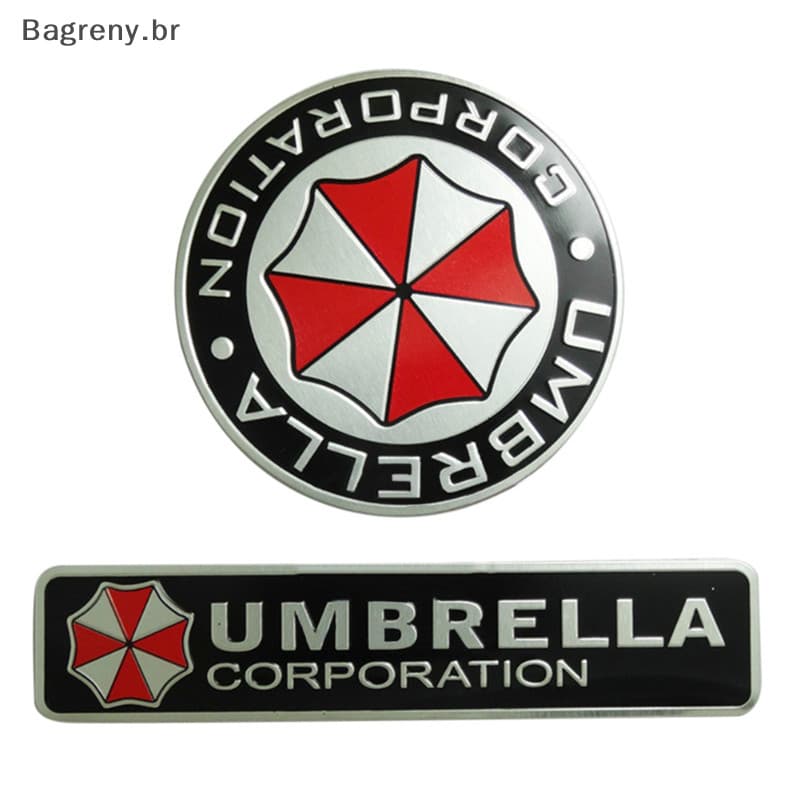 Bagreny 3D Liga De Alumínio Umbrella Corporation Decalques Decorações Emblema BR