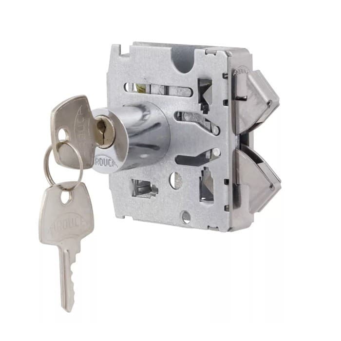 Fechadura Porta de Vidro de Correr Arouca Cilindro Redondo