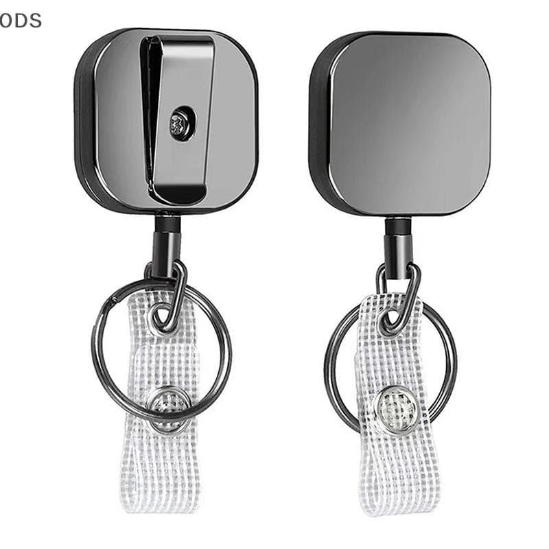 OD 680MM Heavy Duty Metal Retractable Carabiner Keychain Badge Reels Clip BR