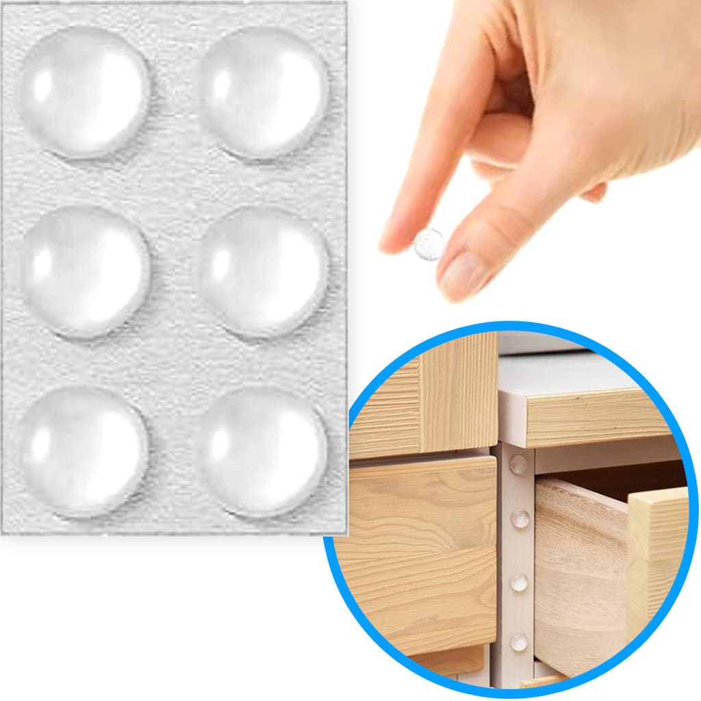 Adesivo Protetor De Parede Anti Impacto Movel Proteção Para Porta Transparente Ruído Gaveta Moveis