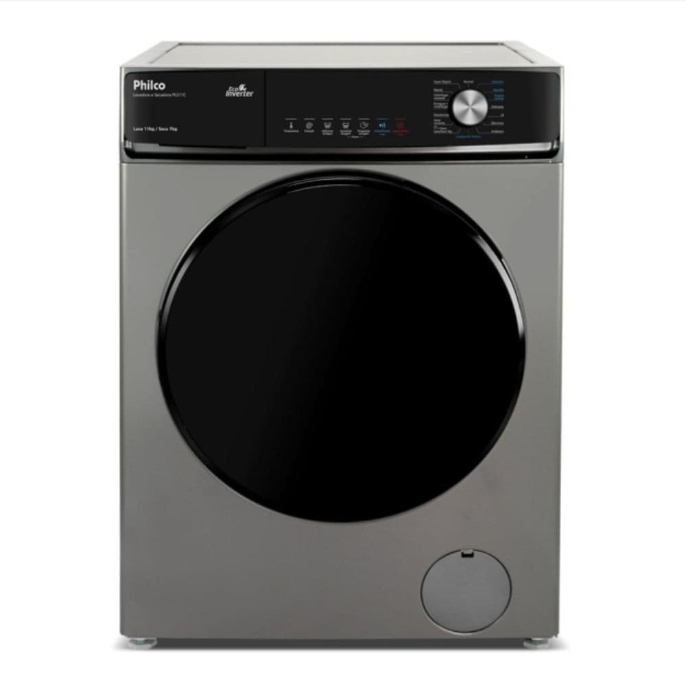 Lava e Seca Philco 16 Programas PLS Eco Inverter 10kg Titanium