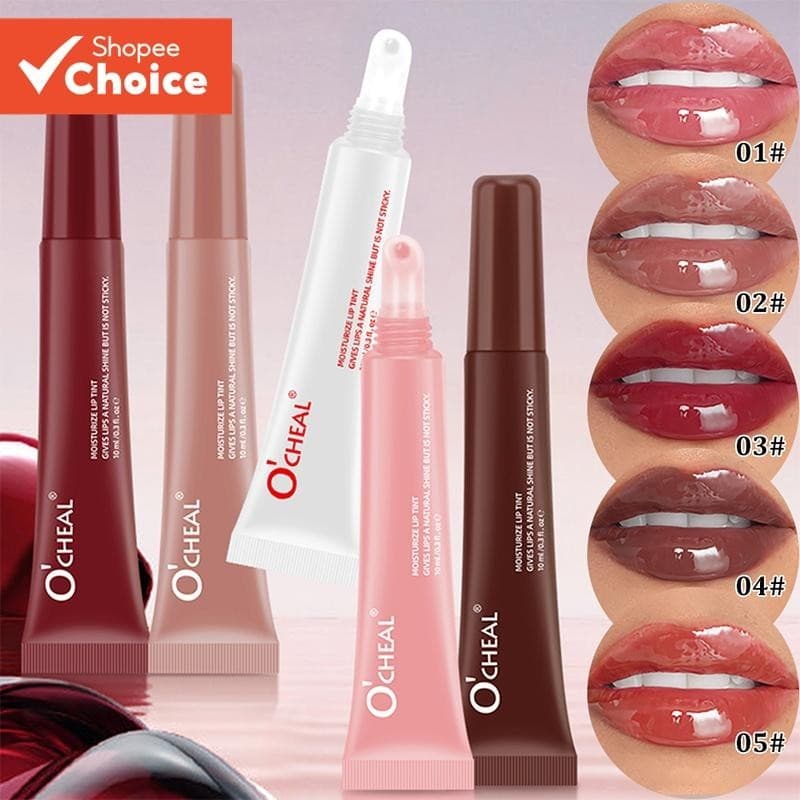 Batom Ocheal Water-Light Dudu : Brilho Espelhado , Óleo Labial Rico , Hidratante E Sem Manchas