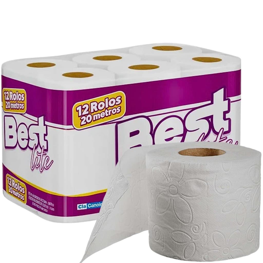 Papel Higiênico Premium Best Folha Dupla Macio Suave 20M Pacote Com 12 Rolos