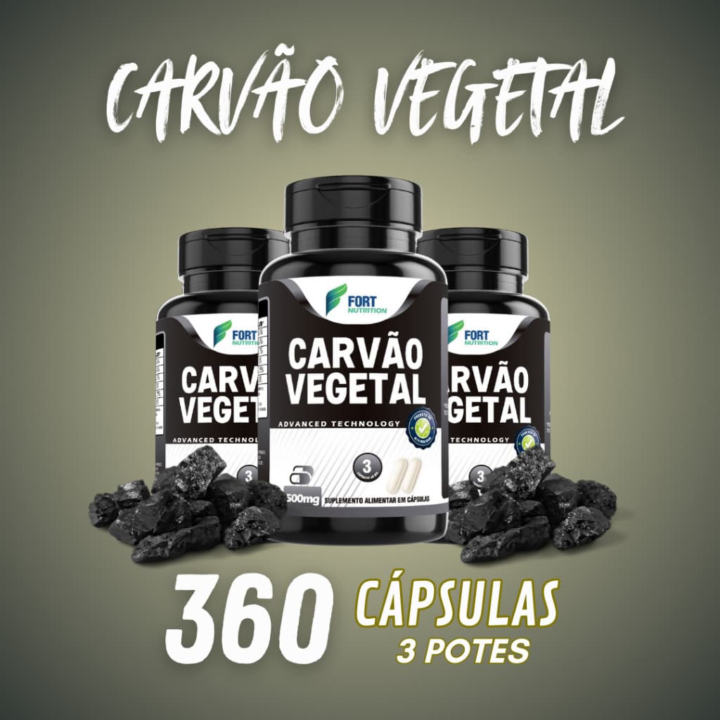 Cápsulas Carvão Vegetal Ativado Fort Nutrition