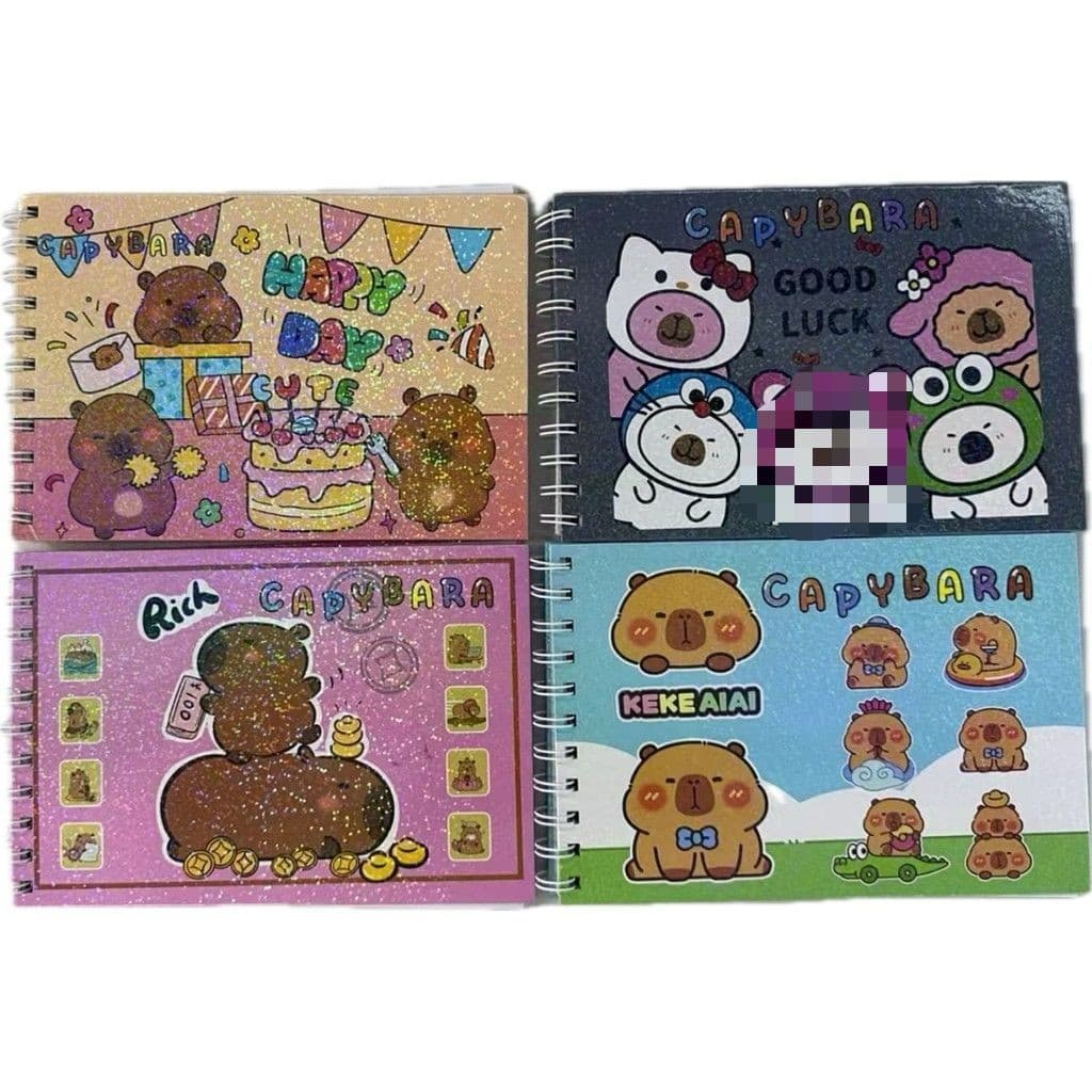 Livro Para Colorir Capivara 50 Páginas Capa Dura E Flexível Caderno Pintura Coloring  Desenhos TOP