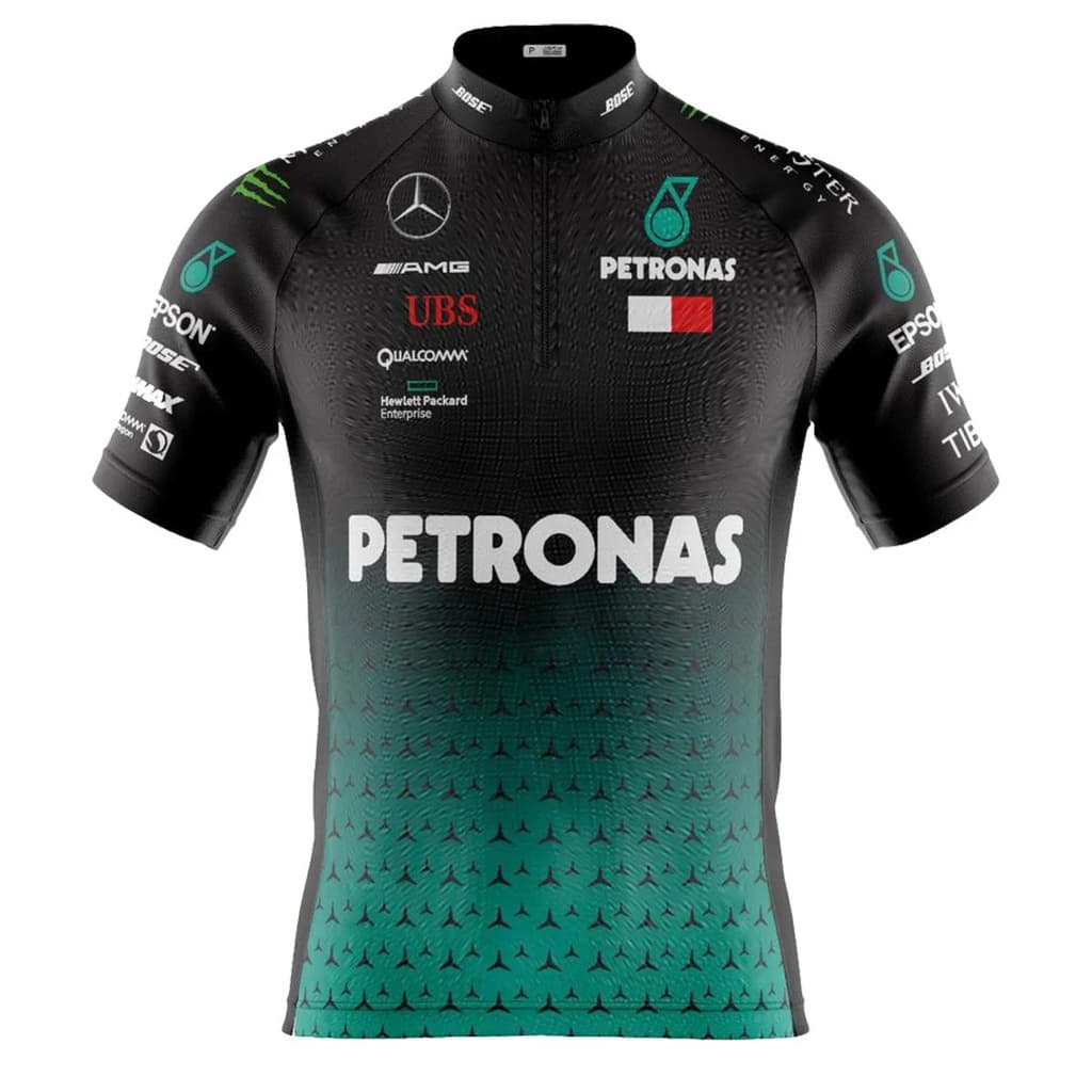 Camisa Infantil Kids Ciclismo Criança Petronas Manga Curta Dryfit Proteção Uv