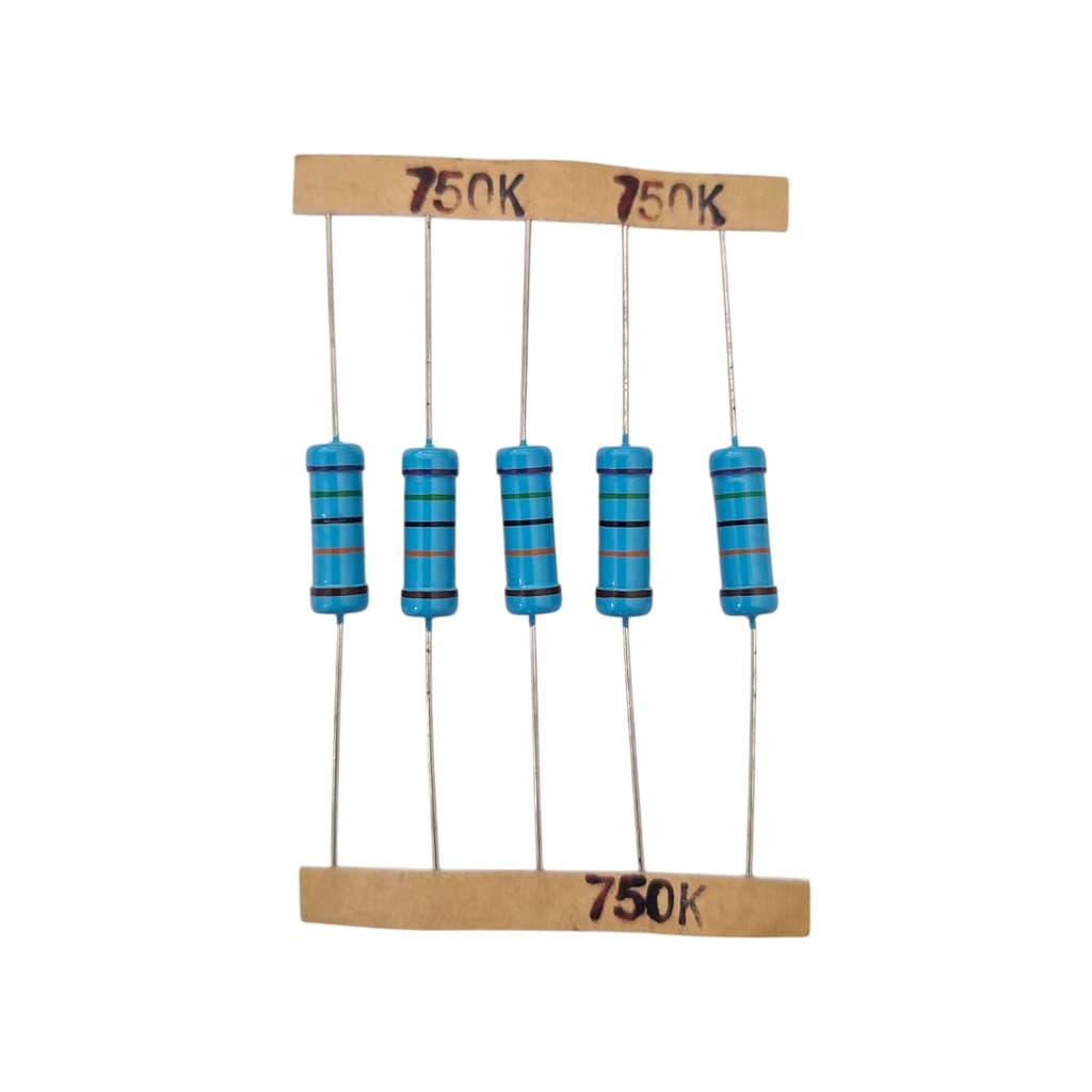 KIT 05 RESISTOR DE PRECISÃO 750K1% 3W