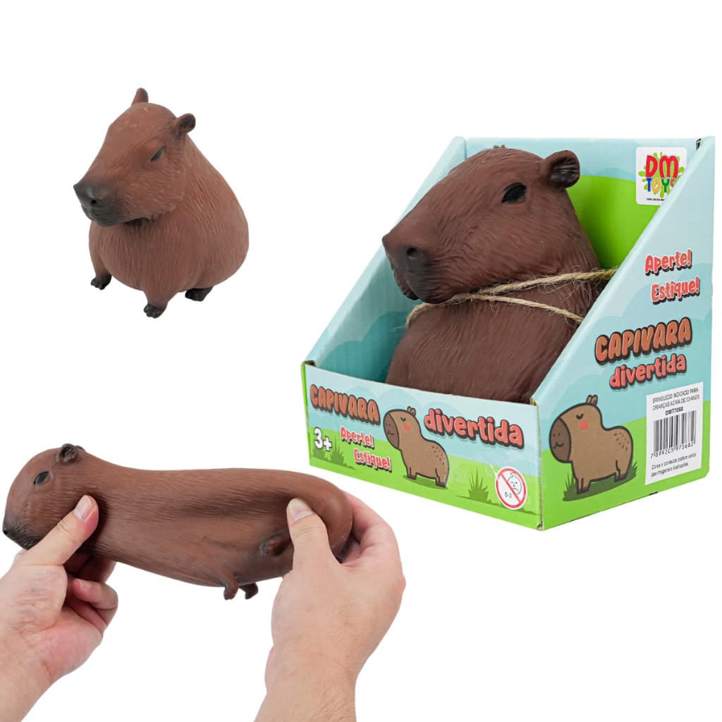 Capivara Estica Divertida 12 Cm Dm Toys original