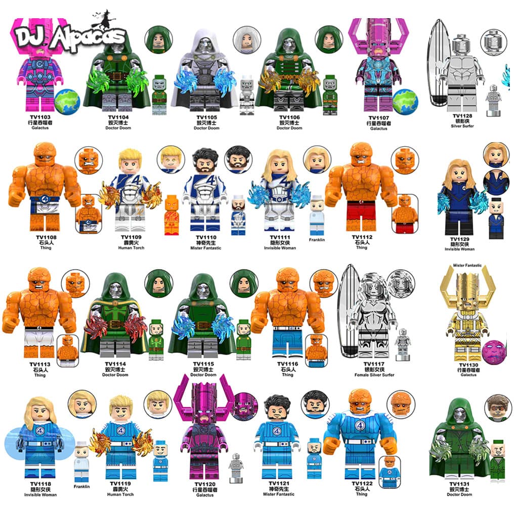 Blocos De Construção Figuras Brinquedo colecao de personagens TV1104 TV1116 TV1121 TV1122