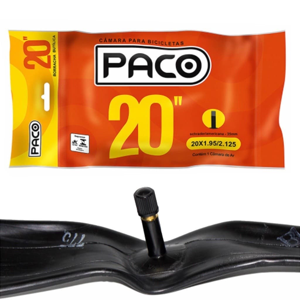 Camara De Ar Bicicleta Aro 20 Paco Bico Grosso 33mm BMX cross Mtb