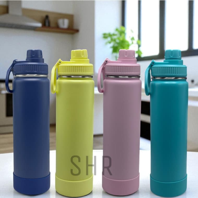 Garrafa Térmica 800ml Com Base De Silicone Removível Aço Inoxidável Quente/Frio