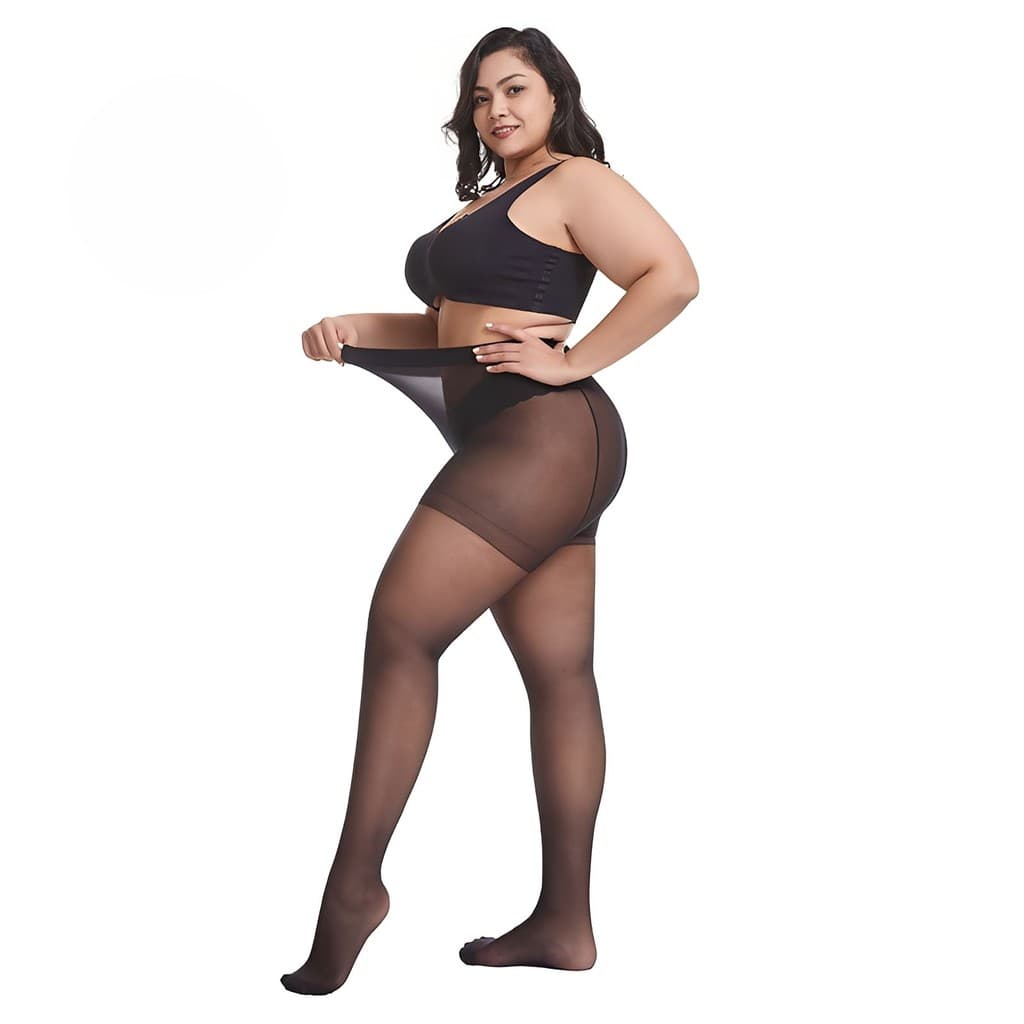 Meia Calça Feminina Plus Size Fio 20 Ultra Fino Confortável e Respirável Ideal para Festas Festa