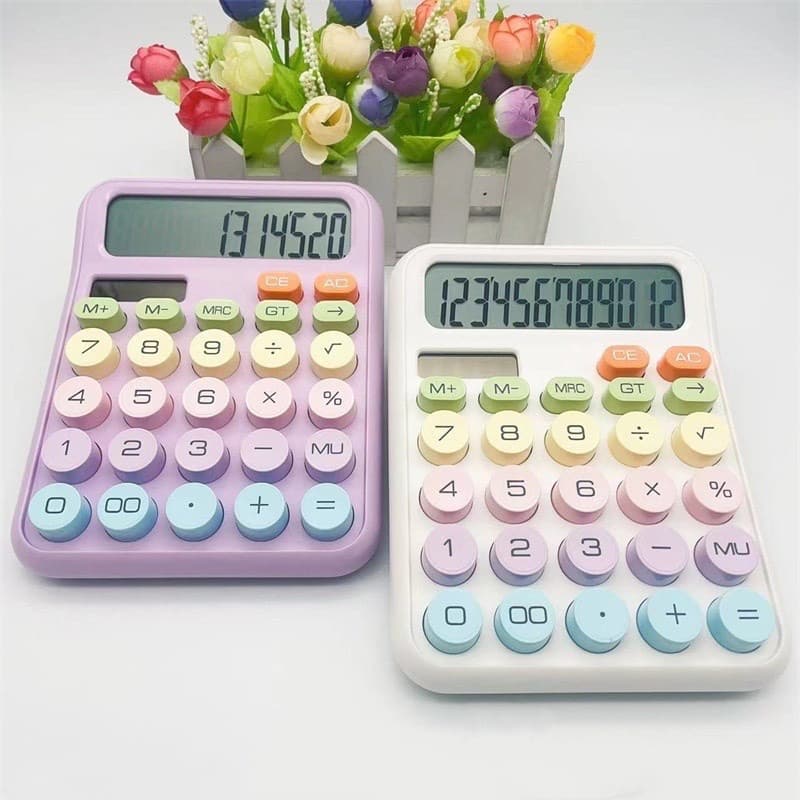 Calculadora Colorida Morandi De 12 Dígitos Teclado Mecânico De Ponto Grande Escola & Papelaria jsq1-090