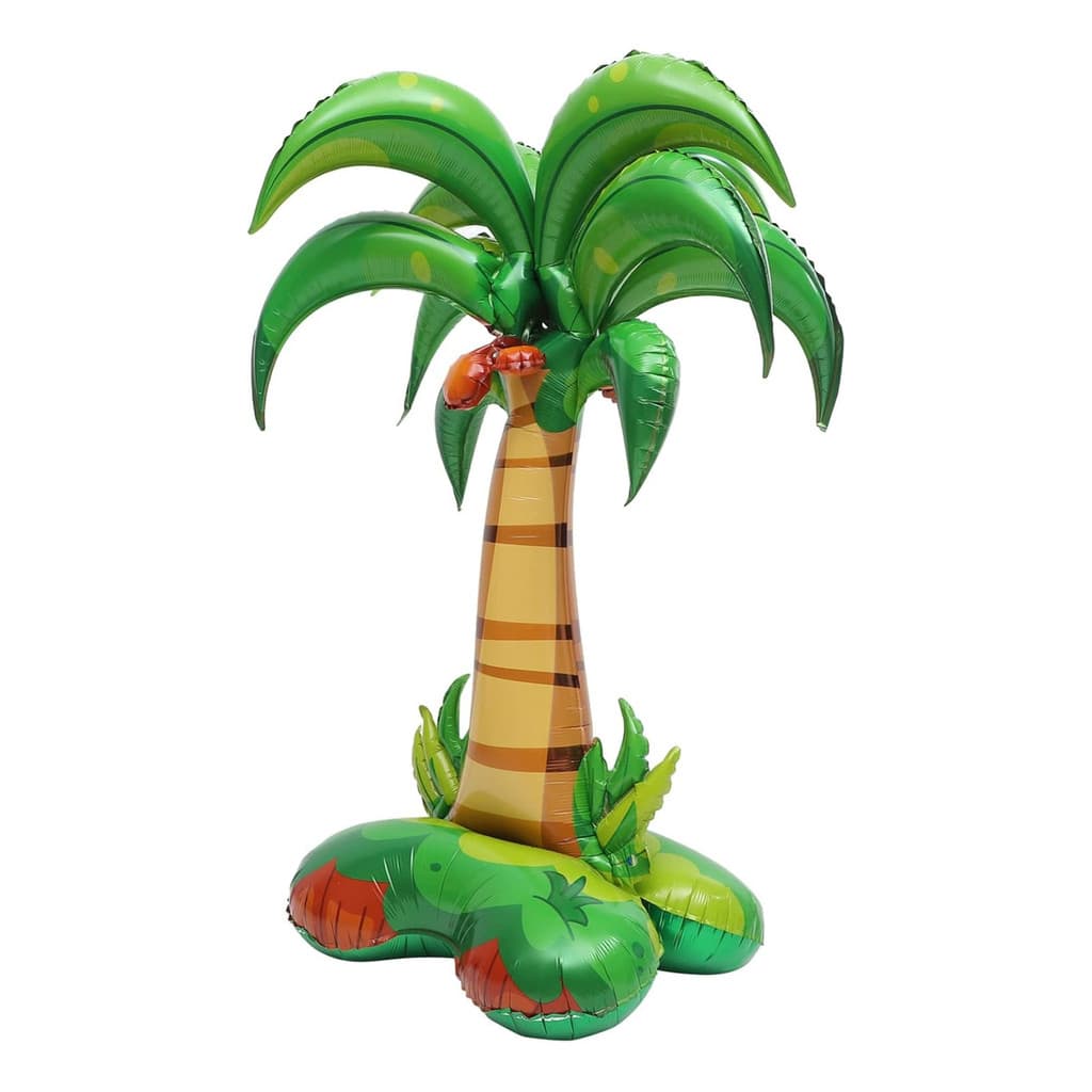 Balão Palmeira 3D Com Base 125cm Tropical Cartelado Verão Praia