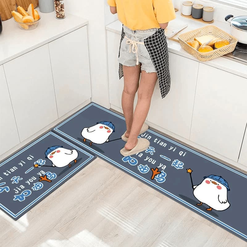 Kit Tapete Jogo Passadeira Belga Antiderrapante 02 Peças Texfine Fácil Lavagem Bosco.Loja