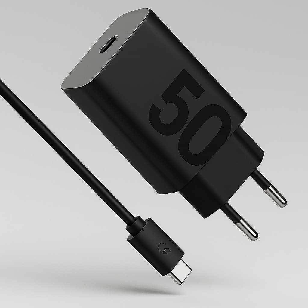 Carregador Para Celular Turbo Tipo C 50w Fonte + Cabo Original Universal 1 Metro