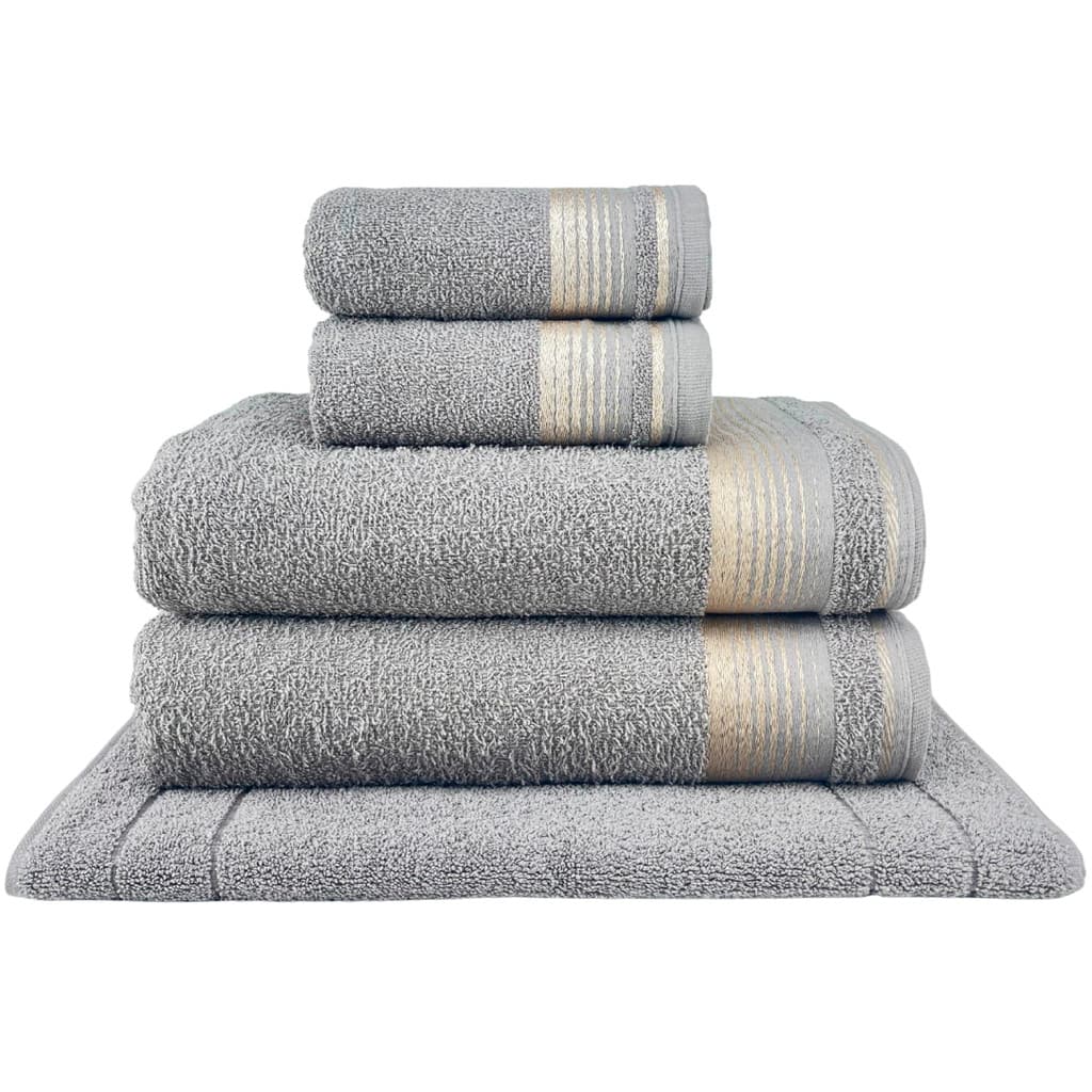 Jogo De Toalhas 5 Peças Gigante Toalhão Grosso 100% Algodão Gigante Luxo Tapete Antiderrapante