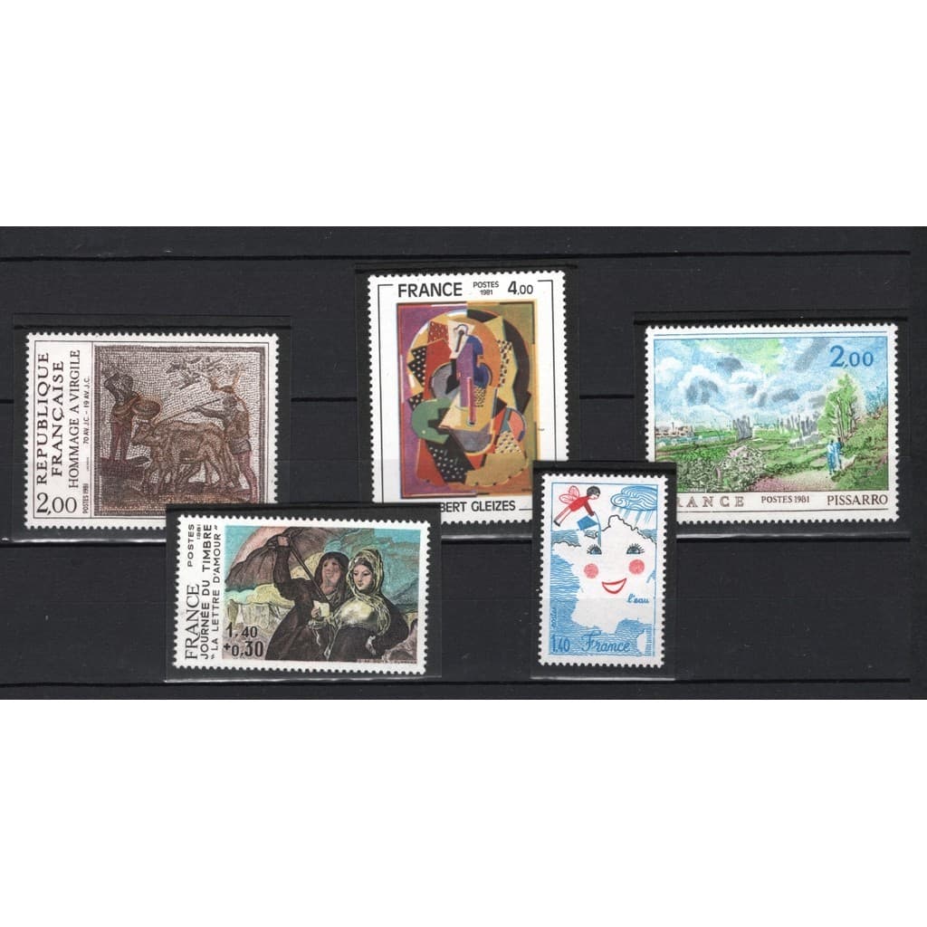 SELOS FRANÇA - 5 NOVOS  EMISSÕES ISOLADAS - 1981