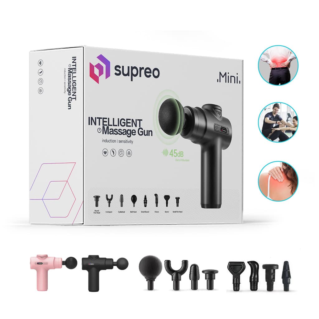 Mini Massageador Elétrico Portátil 14cm Profissional de Alta Potência com 6 Níveis de Velocidade