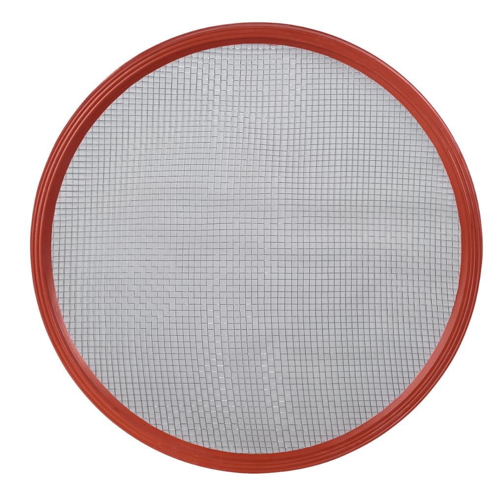 Peneira Cafe Chapisco 50cm Aro Plástico Vermelho Arame Galvanizado